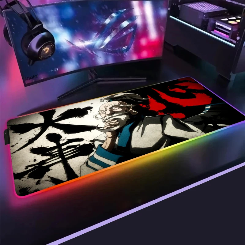 

Hunter X Hunter Mouse Pad Pc Rgb Anime Rug Setup Gamer Accessories Gaming Mats with Backlight Mousepad Speed Led Keyboard Mat