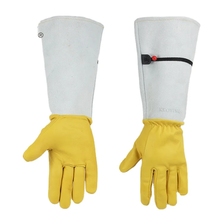 

Wholesale heat protection leather Industrial production welding protective work gloves
