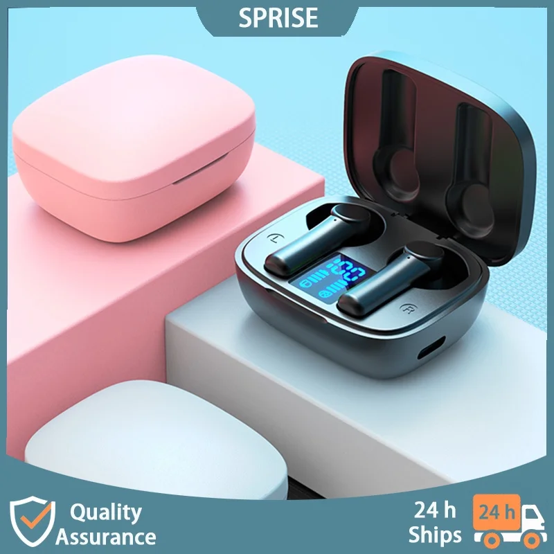 

Bluetooth 5.0 TWS Wireless Earphones Sports Waterproof Earbuds Stereo 9D Bass Headsets IPX5 Waterproof Earphones With Microphone