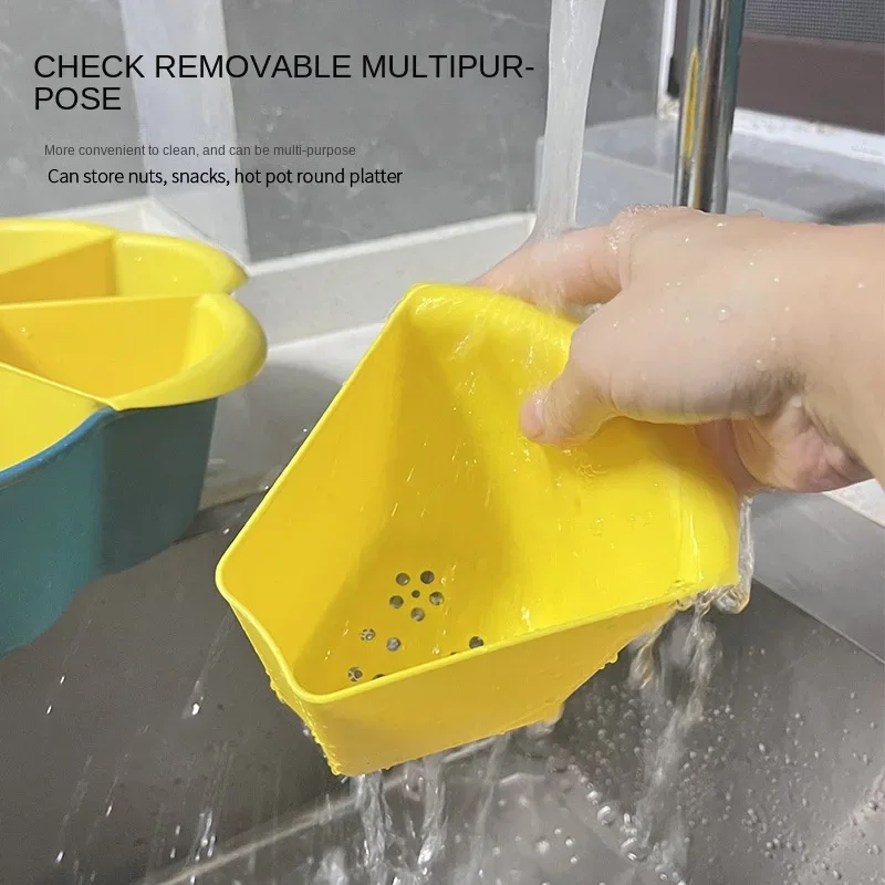 Пластиковая корзина для овощей большой емкости вращающаяся креативная домашняя