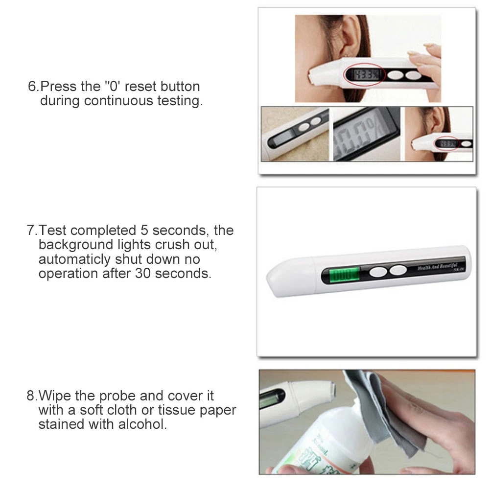 Детектор влажности кожи тестер масла для 0 ~ 99.9% цифровой ЖК-анализатор детектор