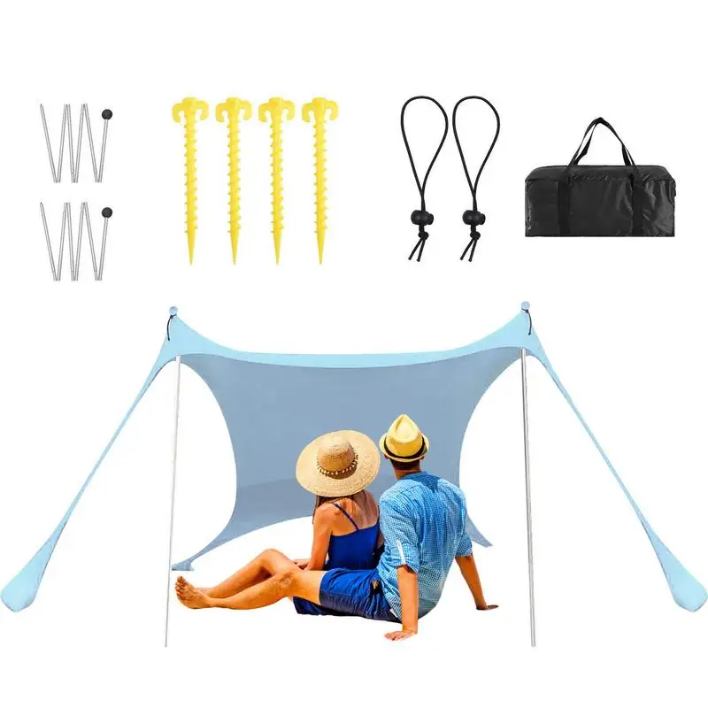 

Outdoor Beach Tent Sun Shelter Camping Shades Tents Windproof Beach Canopy Tents Sun Protection Portable Family Tent For Bea