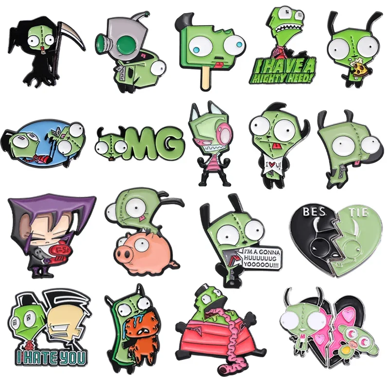 Эмалированные броши в виде мультяшных животных ассортименте