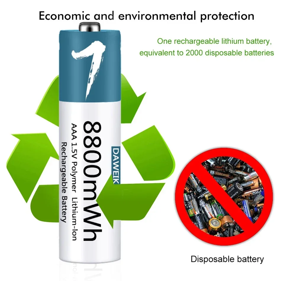 Перезаряжаемая полимерная литий-ионная батарея 1 5 В