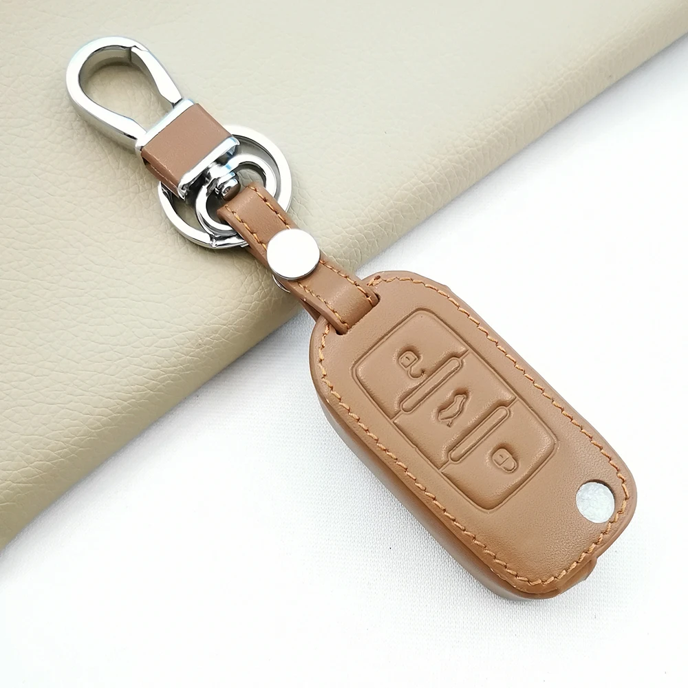 

Кожаный чехол для автомобильного ключа для Volkswagen VW Golf Bora Jetta Polo Golf Passat B8 для Skoda Octavia A5 A7 Fabia Seat Ibiza Leon