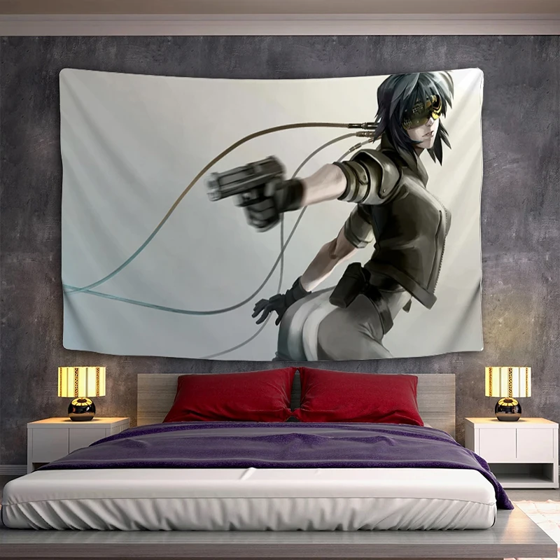 

Настенный искусственный гобелен, подвесное украшение для дома, привидение в Ракушке, подголовники в эстетике, фотообои для спальни, кавайные