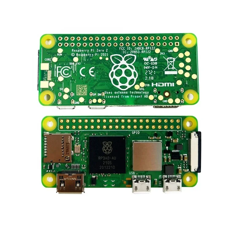 Raspberry Pi Zero 2 Вт 512 МБ SDRAM RP3A0 Четырехъядерный 64-битный процессор 1 ГГц A53 4 WiFi BLE4.2