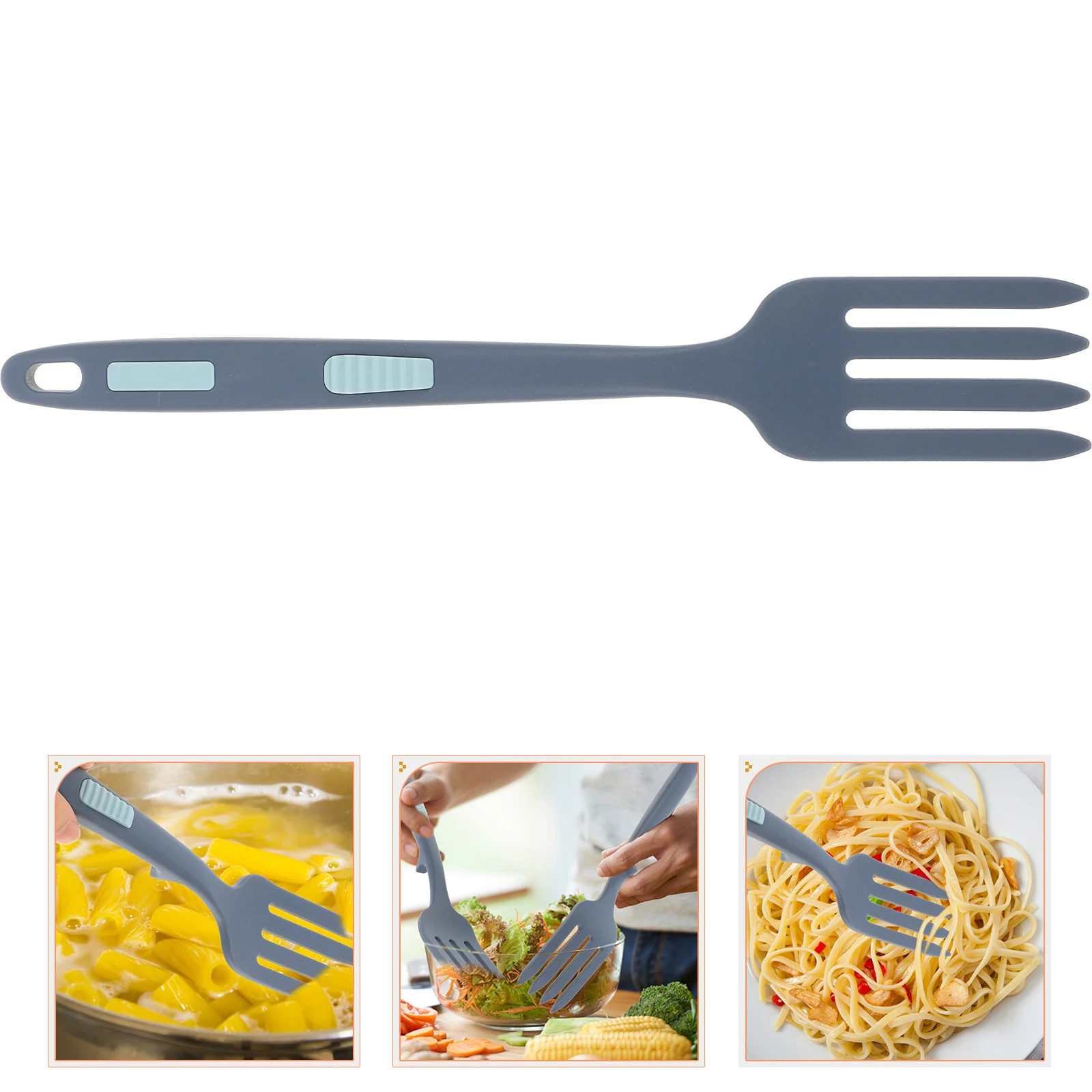 Cutlery Silicone Cooking Fork Kitchen Fork Pasta Fork Convenient Cooking Fork for Restaurant Kitchen Cooking Home