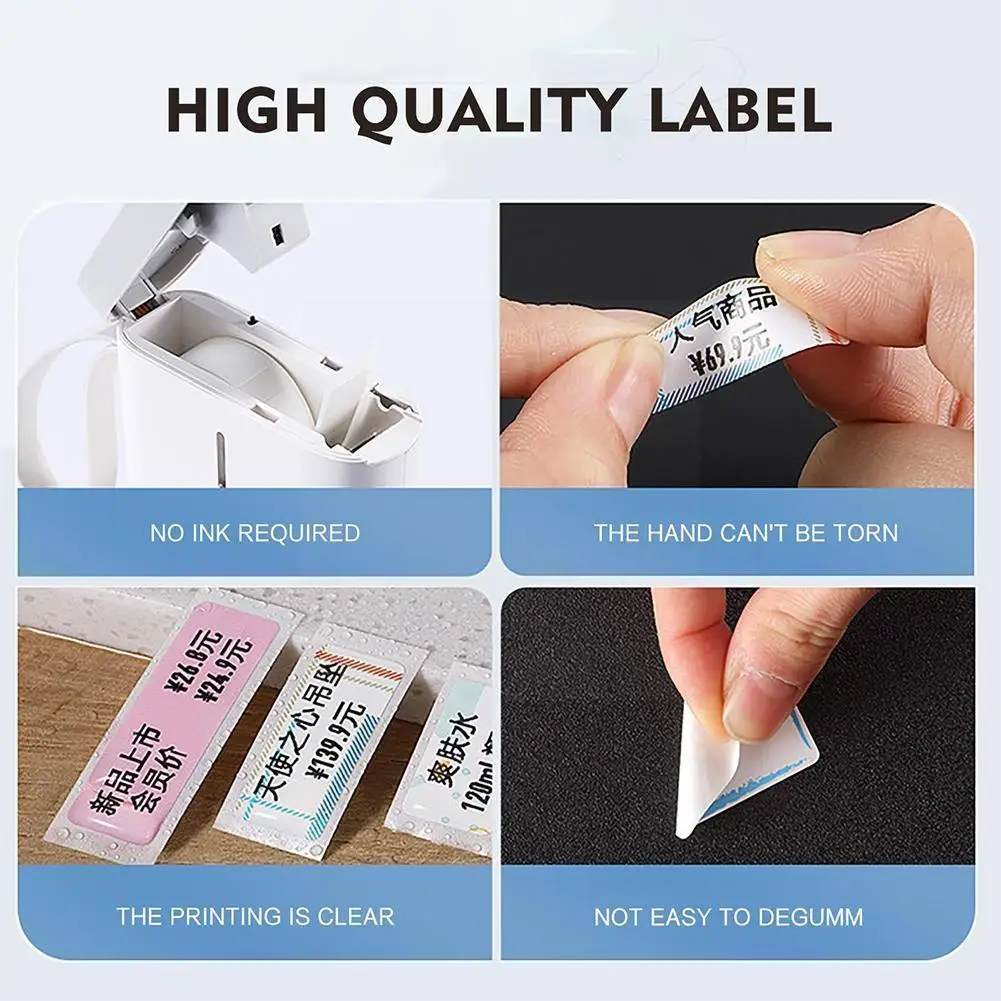 

Label Paper White Label Sticker D11 Label Tape 12mm Portable Scratch-resistant Sticker Label Self-adhe Name Printing Labels C7k5