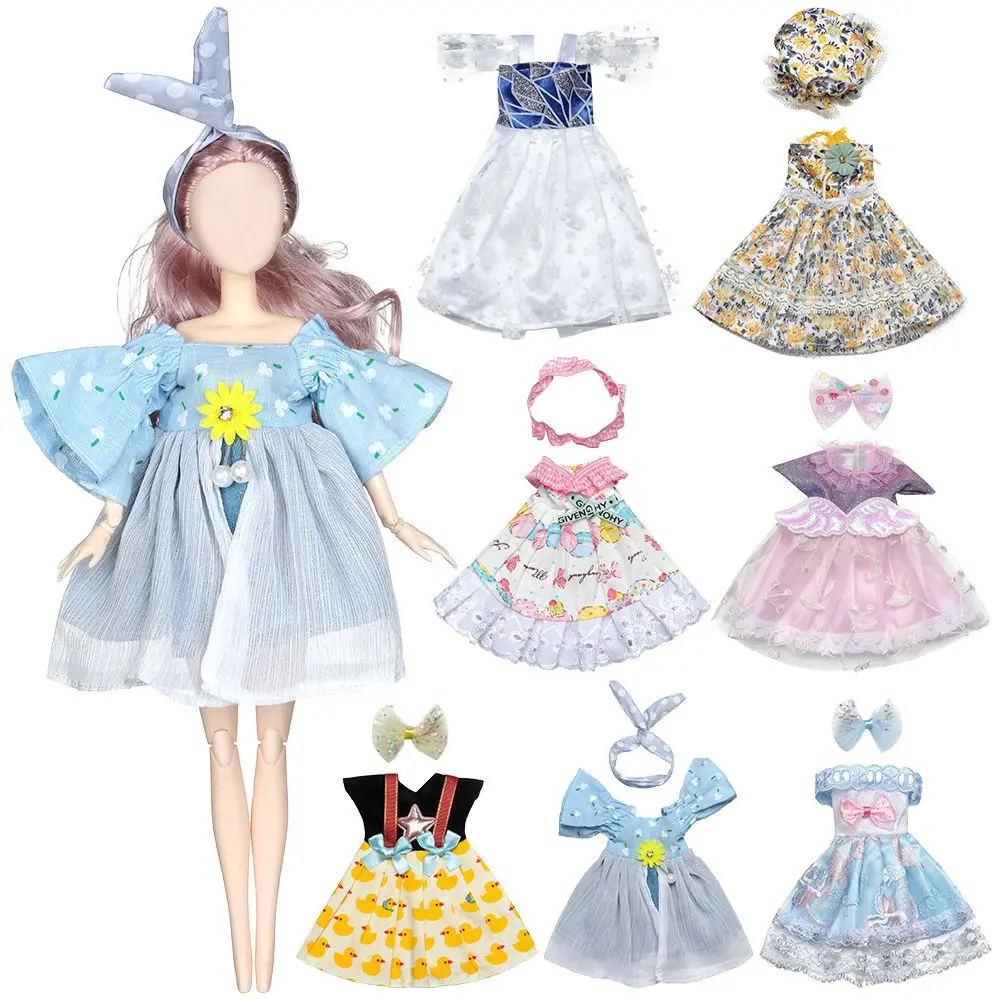 

1 Set Doll Clothes For 30cm BJD Baby Clothes Trousers Clothes Set Slacks Pant Skirt Dress Set Hat Detachable Doll Accessories