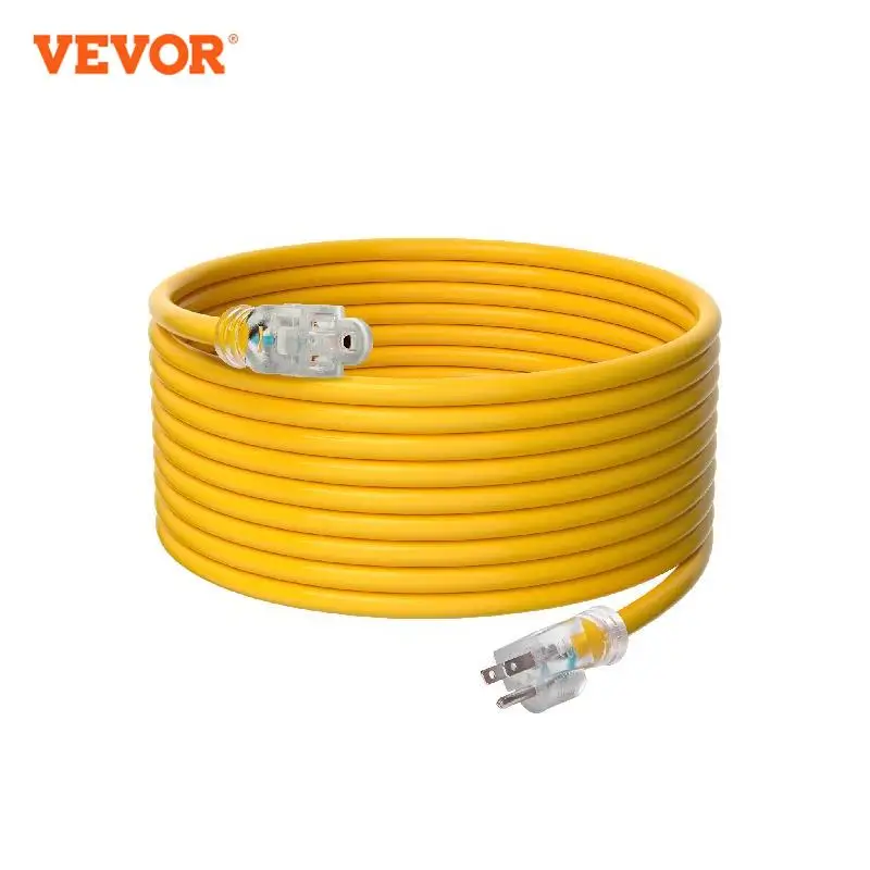 Extension Cord 25ft Heavy-duty Power Cord Stjw Flexible Cable With Twist Lock Connectors For Generators