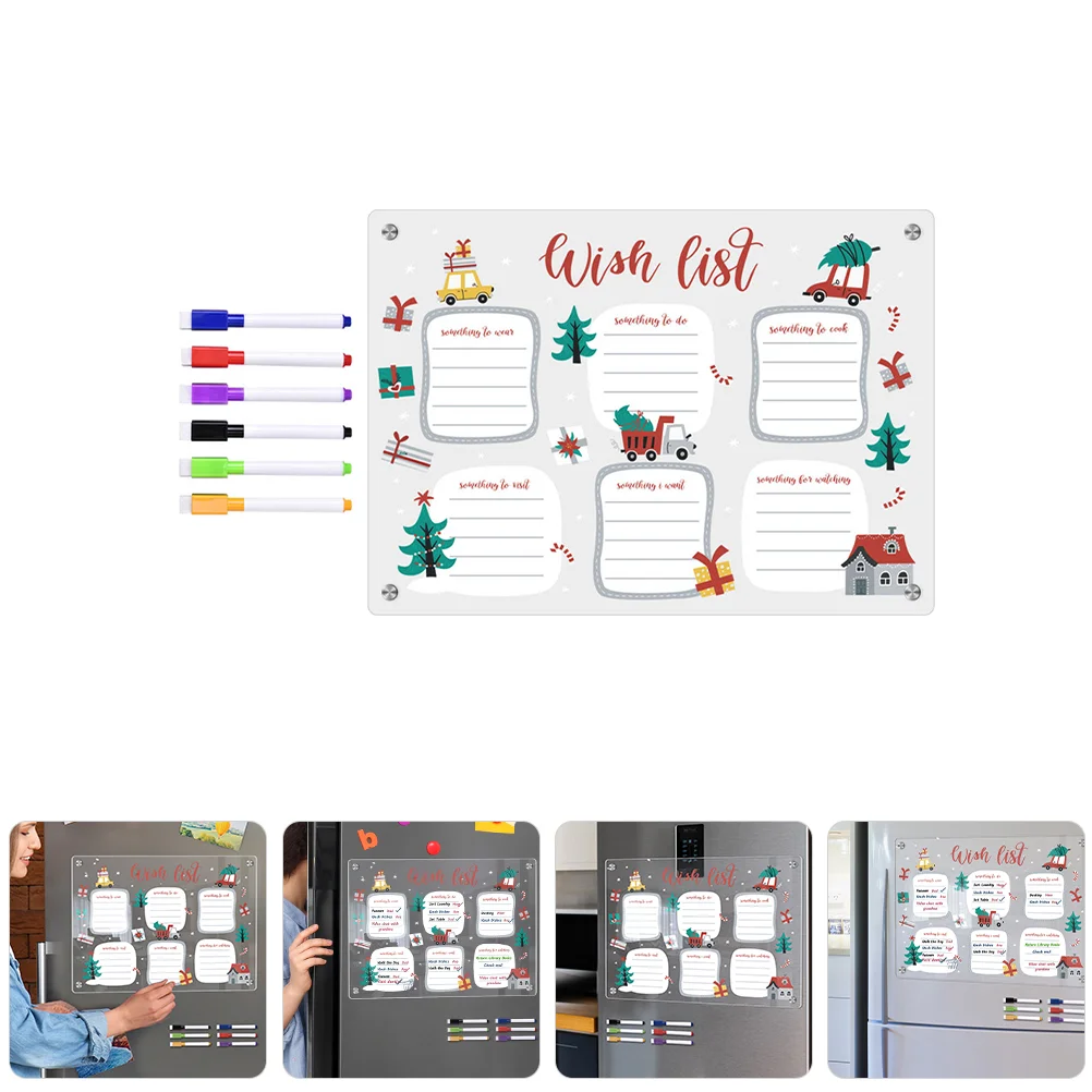 

Magnetic Whiteboard Fridge Attraction Calendar Acrylic Dry Erase Refrigerator Planner