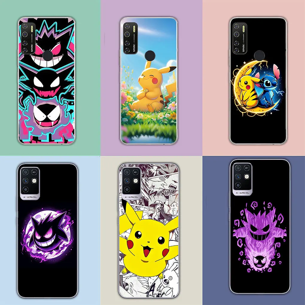 Чехол P-Pokemons Gengar GO P-Pikachus для Samsung Galaxy A04 A05 A06 A14 A15 A16 A23 A34 A35 A54 A55 M23 M33 M52 M53 M31 M51 M21