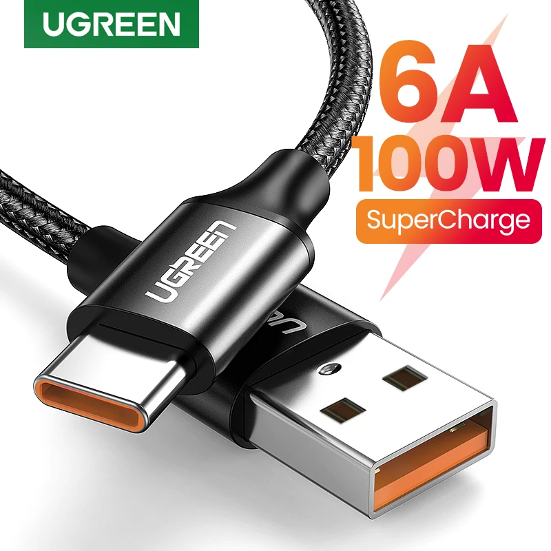 Ugreen 6A 5A USB Type C кабель для Huawei P40 Pro Mate 30 P30 Pro ...