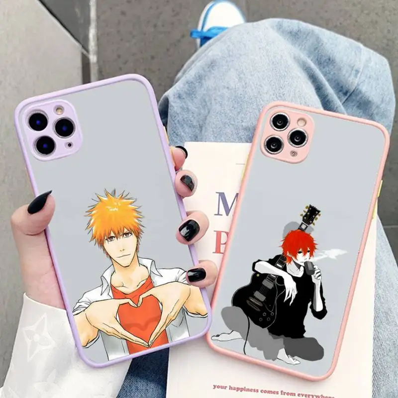 

Bleach Phone Case for iPhone X XR XS 7 8 Plus 11 12 13 pro MAX 13mini Translucent Matte Case