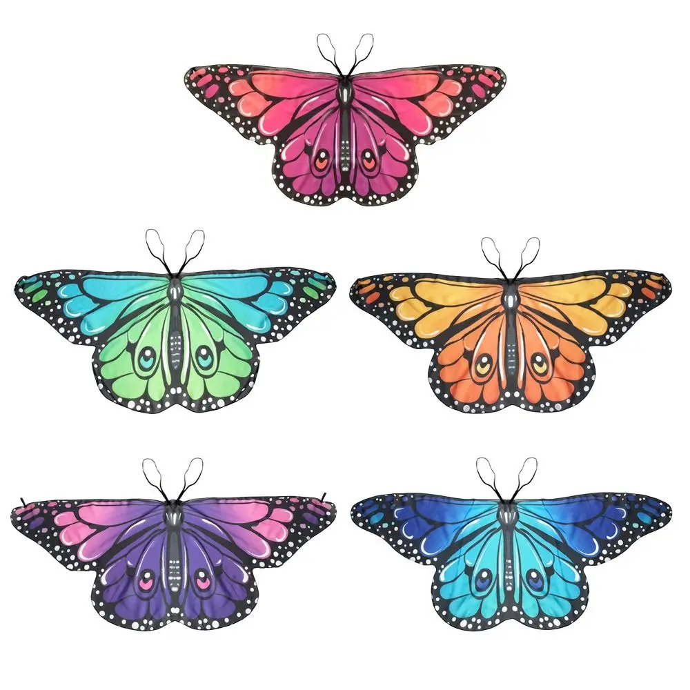 Детская накидка с крыльями бабочки шаль Феи для девочек фалки маскарадный костюм