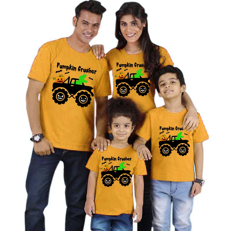 

Подходящие ко всему Семейные Топы эксклюзивный дизайн футболки с изображением тыквы