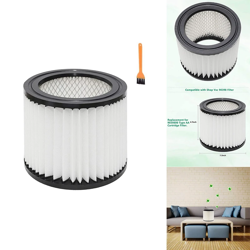 

90398 Replacement Filter For Shop Vac 90398, 903-98, 9039800, 903-98-00, Hangup Wet/Dry Vacuum Cartridge Filter