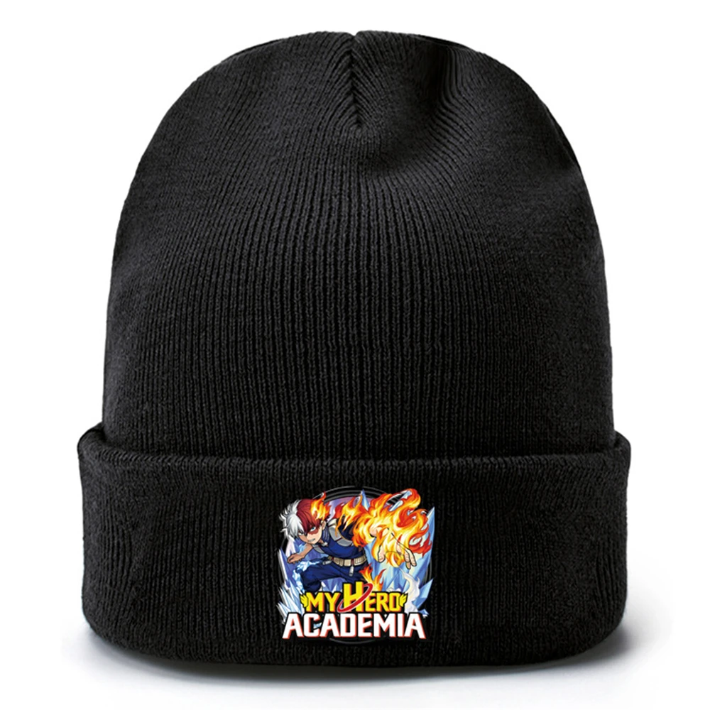 

Детские вязаные шапки с героями аниме «Моя геройская Академия», осенне-зимняя уличная теплая вязаная шапка для мужчин и женщин, шерстяная шапка-батут с мультяшным принтом, подарки