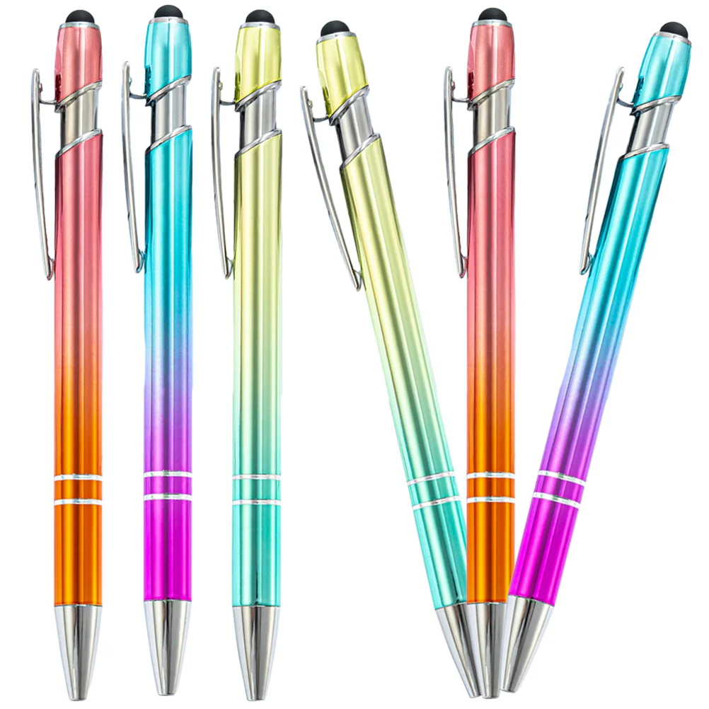 

6 шт. металлические Письменные ручки, портативные шариковые ручки, бытовые Письменные ручки, офисные шариковые ручки