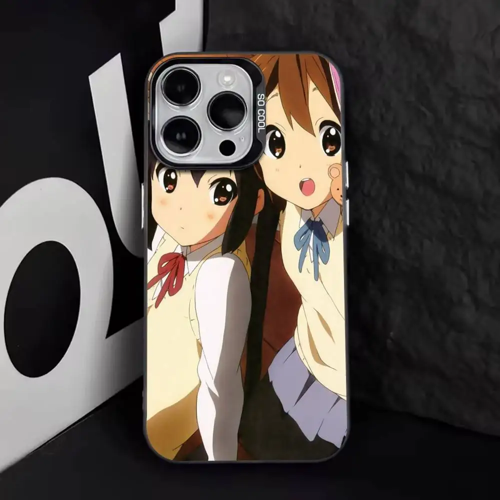 Чехол для телефона K-On! Hirasawa-Akiyama - Tainaka-Kotobuki для iPhone 17, 16, 15, 14, 13, 12, 11 Plus, Pro Max, XS, красочный, серебристо-черный (art.: 3920da33f12d6) - 3920da33f12d6