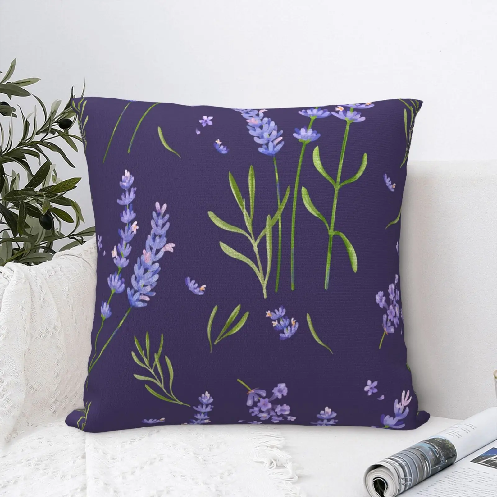 

Lavender 2 Pillow Case Back Cushion Sofa Polyester Cushion Cover Cushion Covers Modern Pillow Covers Decorative Cushions Cover