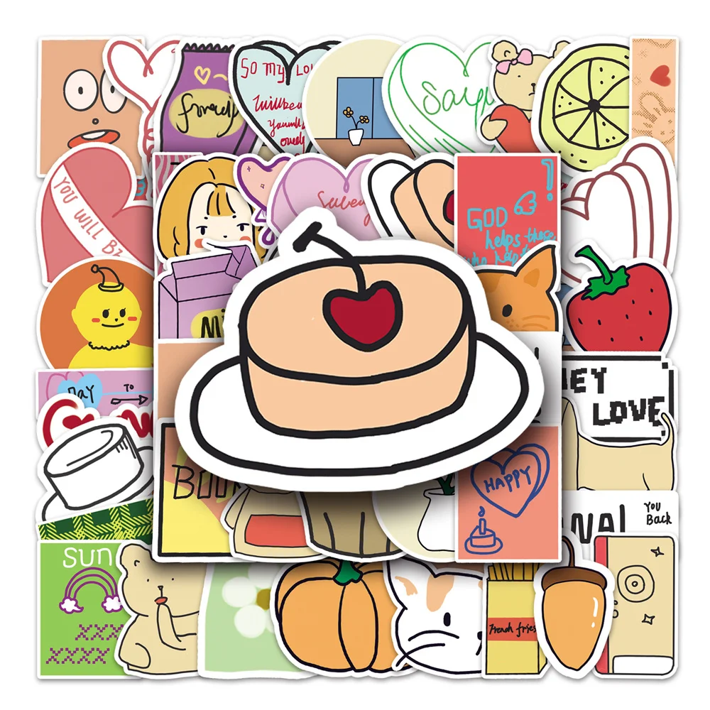 

10/30/50 шт. новые Мультяшные персональные креативные наклейки, наклейки для настольной гитары, компьютера, детской, скейтборда, водонепроницаемые наклейки, оптовая продажа