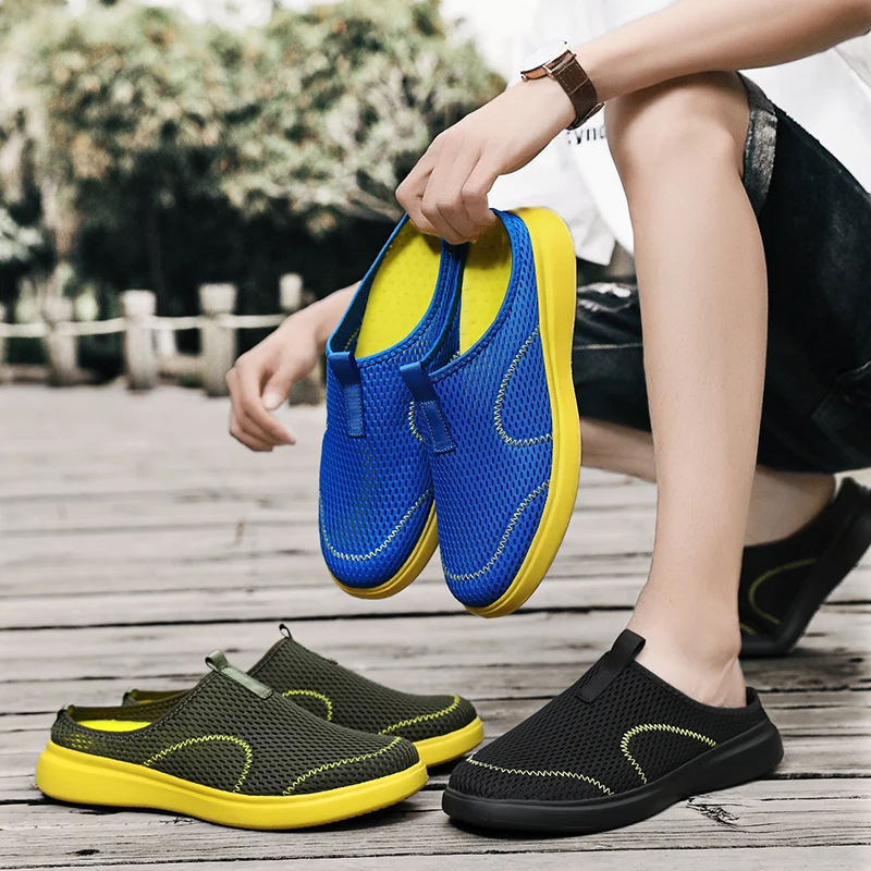 

Men Slippers Fashion Soft Indoor Home Slides Male Non-slip Summer Outdoor Beach Sandals Flip Flops Large Size 39-48 Men Shoes