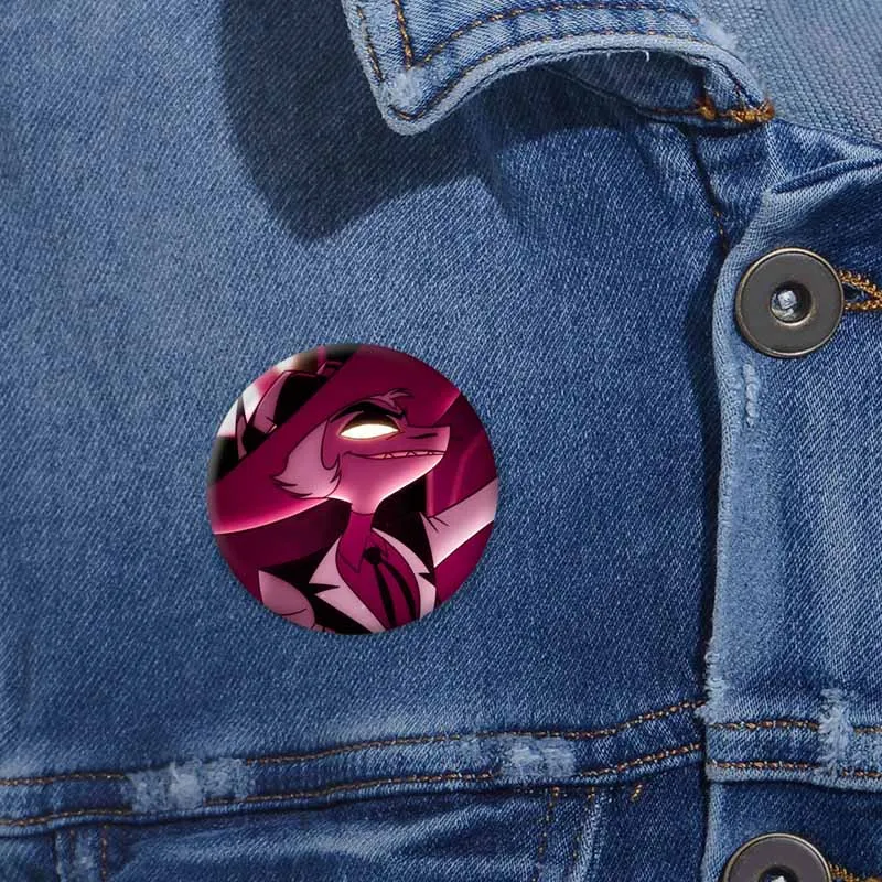 Брошь с мультяшным принтом Helluva Boss цвет в ассортименте