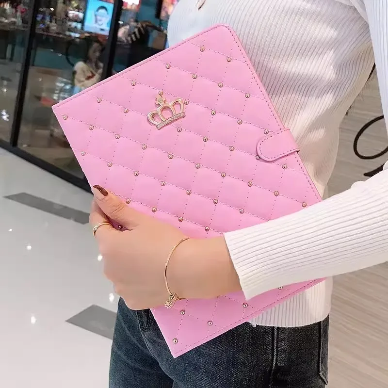 Кожаный чехол Crown Diamond для iPad Pro 11 2024 5th Air 6 5 4 3 2 1 10th 10.9 10.2 9.7 Mini 7 A17