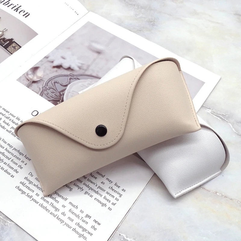

Portable PU Leather Spectacle Case Eye Glasses Sunglasses Box Case Black Cover Folding Sunglasses Case Simplicity Glasses Cover
