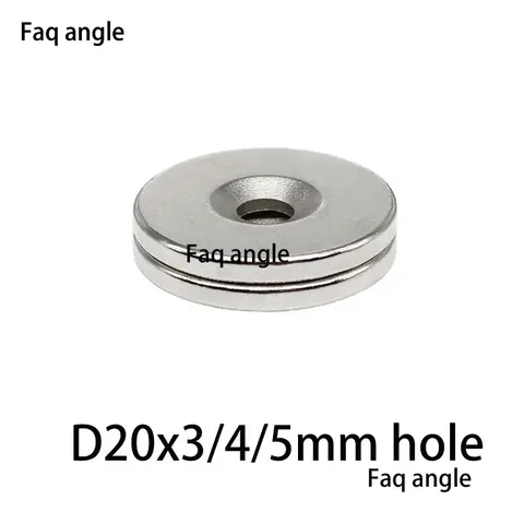 20x3-5 Super Neodymium Magnet N52 Round With Hole Imas Magnetic Hook Neodium Magnets for Scrapbooking Magnetti Electroiman Imán