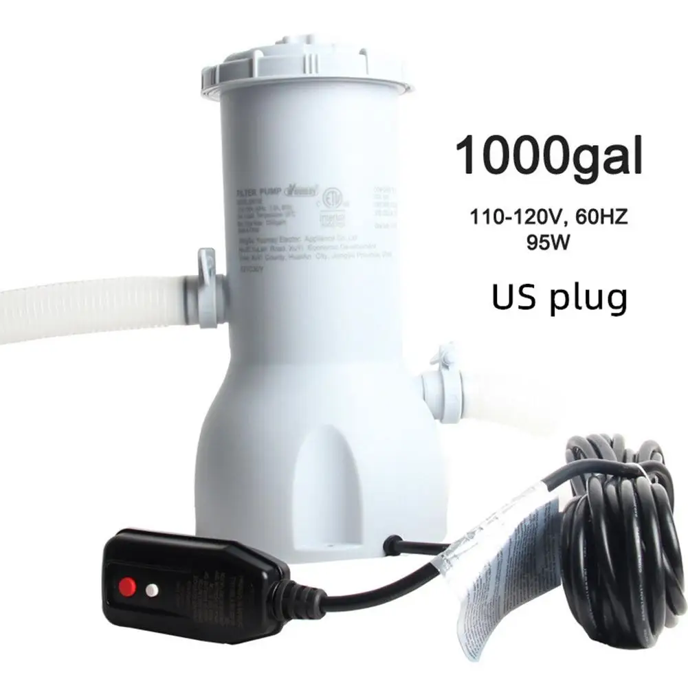 1000 Gph Filter Pump Us Plug Effective Strong Suction Power Swimming Pool Fish Ponds Water Pump Filter Pump Accessories Dropship