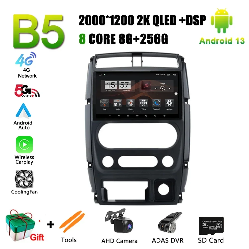 

Android 13 для Suzuki Jimny 3 2005-2019, автомобильное радио, мультимедийная навигация, 4G, GPS, стереоэкран Carplay, 2 DIN, центральная консоль