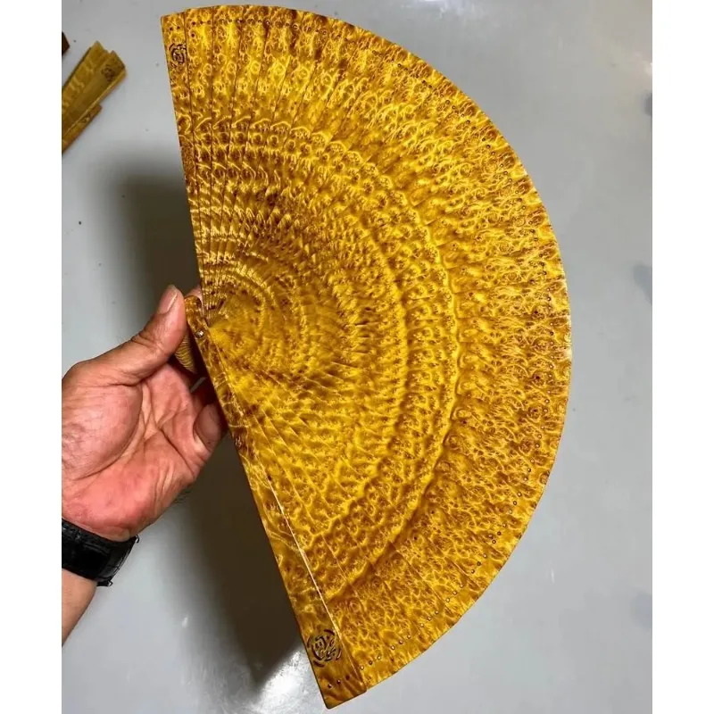 Элитный Sichuan Jin Si Nan Mu Su Fan Xiao Ye Zhen Man Shui волнистый китайский веер Zi винтажные ремесла