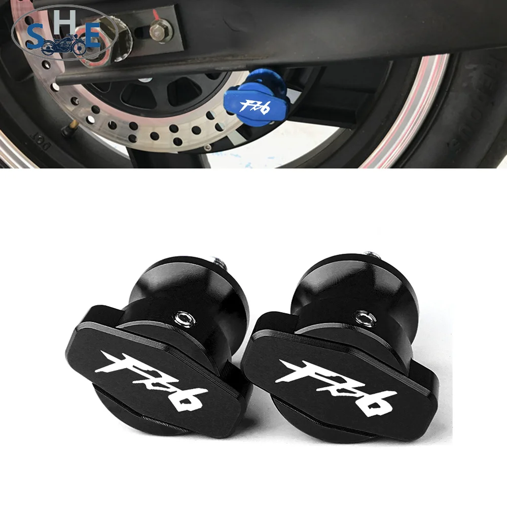 

With LOGO FZ6 For YAMAHA FZ6 FAZER 2004-2015 M6 Motorcycle CNC Aluminum Accessories Swingarm Spools Sliders Rear Stand Screws