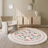 american pastoral living room round carpet sofa coffee table floor mat bedroom non slip washable cradle rocking chair rugs