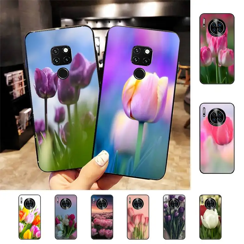 

Tulip flower Phone Case for Huawei Mate 20 10 9 40 30 lite pro X Nova 2 3i 7se