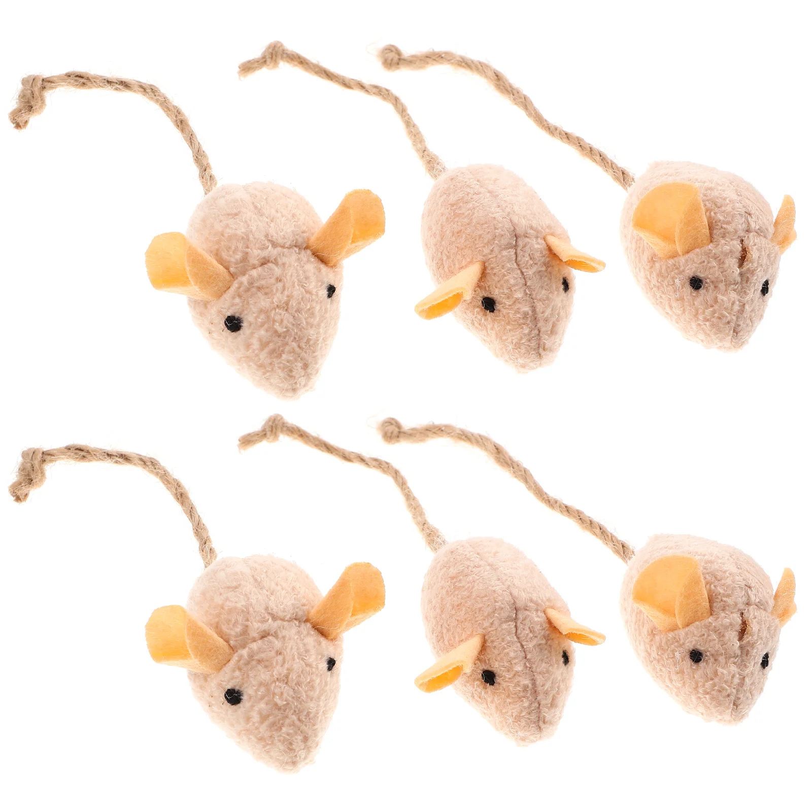

10 Pcs Cat Toys Plush Mouse Cats Interactive Funny Chew Mice Shape Kitten Indoor