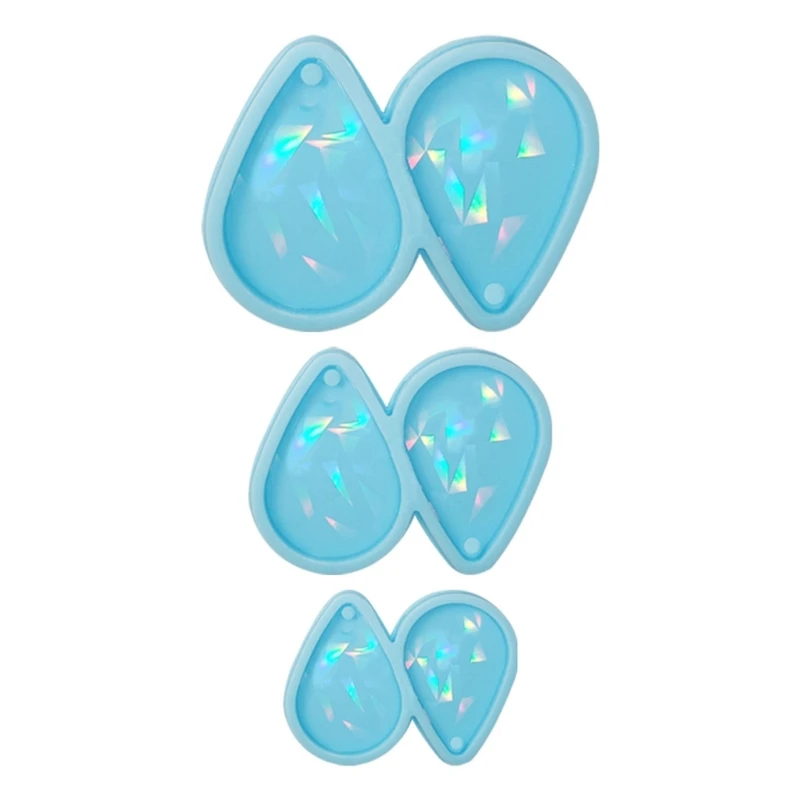

Light and Shadow Earrings Mould Crystal Epoxy Water Drop Silicone Mould 40GB