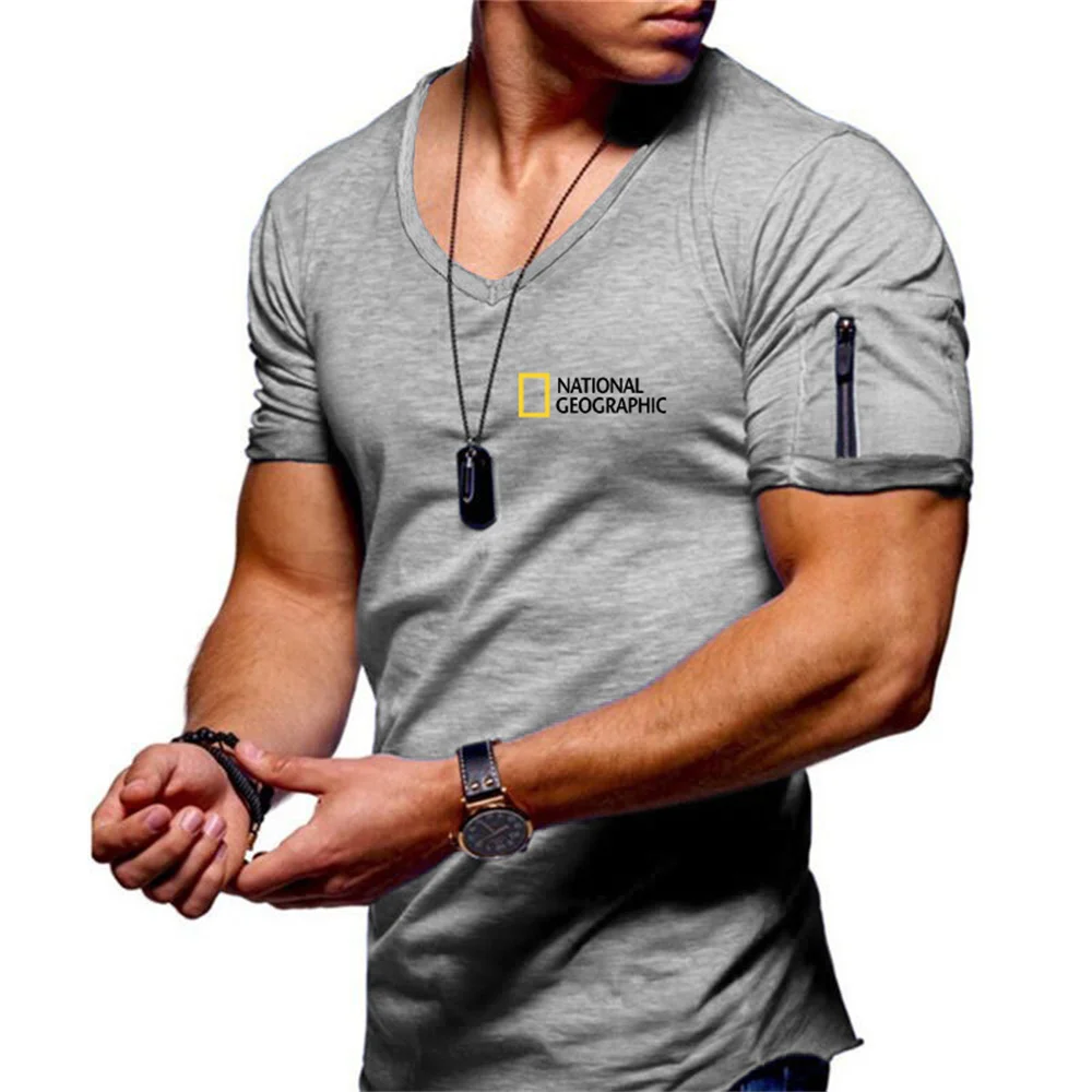 

Men's Short Sleeve T-Shirt Fitness Shirt Running Vest Sports Casual Top Mature Men's Fashion Outdoor Casual T-Shirt