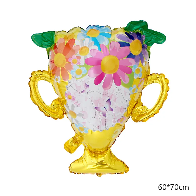 Новая Большая роза цветочный трофей Цветочная корзина фартук алюминиевый