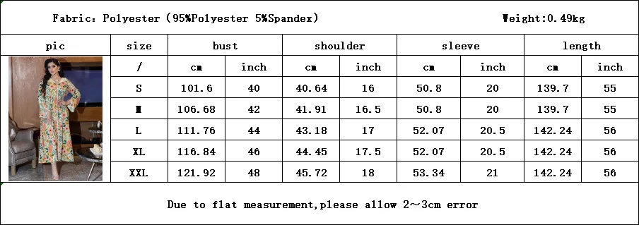 2023 Spring Muslim New Fashion Dress Middle East Gowns Multicolor Floral Printing Long Sleeves Crystals Elegant Ladies Dresses