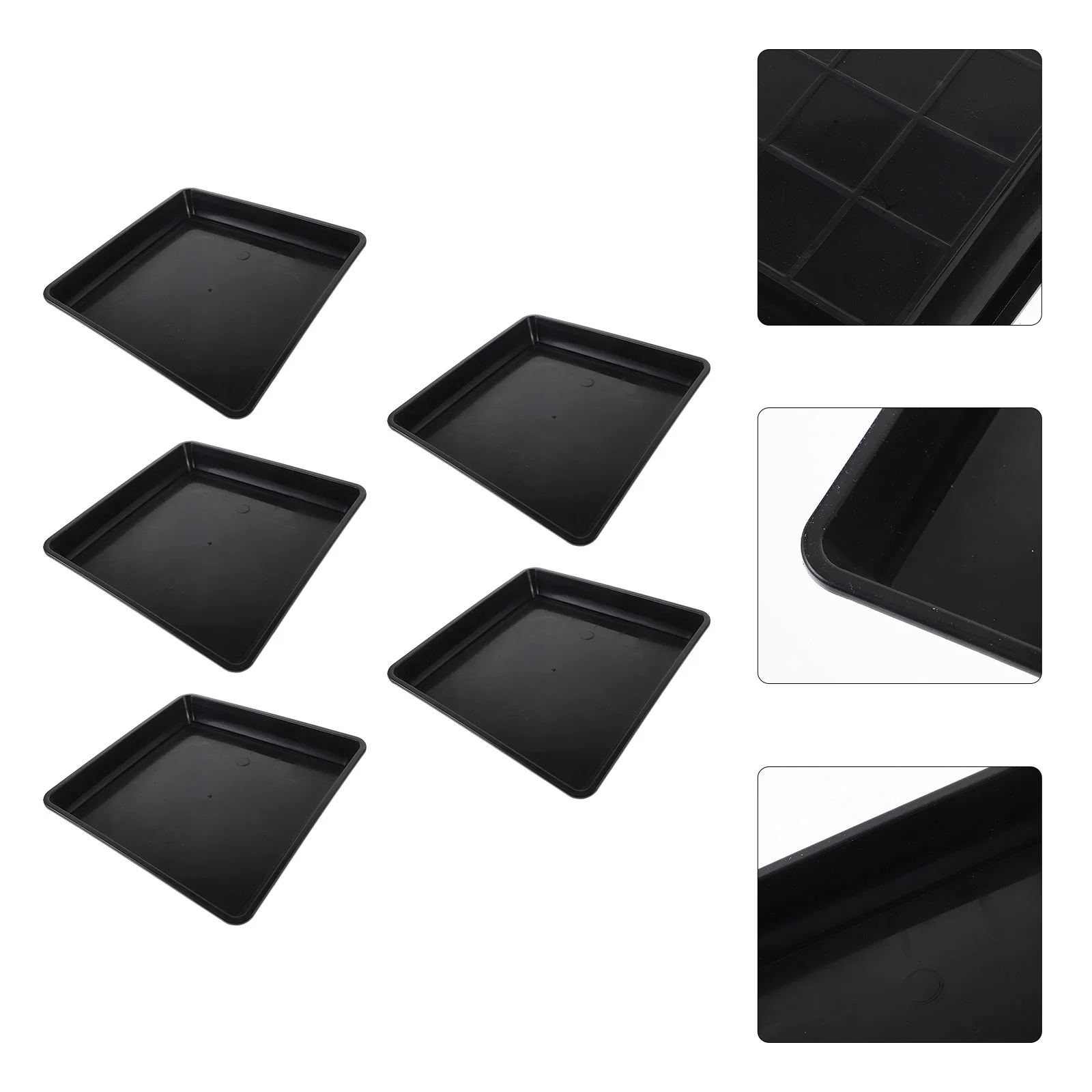 

5pcs flower pots base Rectangular Flowerpot Trays Drip Trays Saucers Pottery Stand Flower Pots Pallets for Indoors Wooden