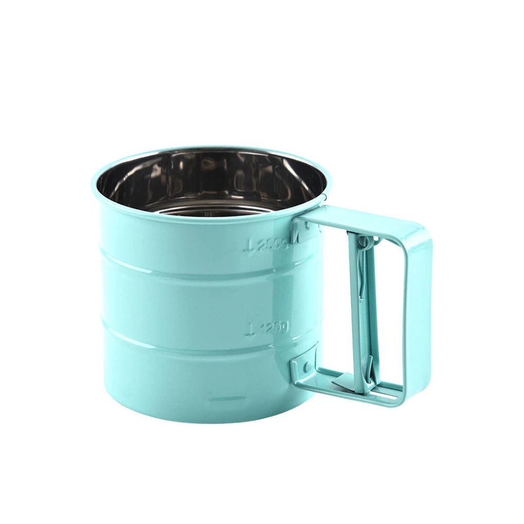

2022 New Stainless Steel Flour Sieve Cup Powder Sieve Mesh Kitchen Gadget For Cakes Sugar Mesh Sieve Baking Sieve Strainer