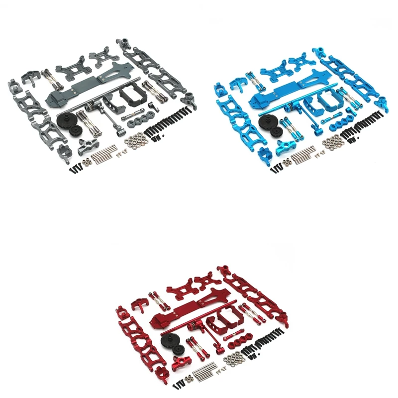 

Upgrade Metal Kit Drive Shaft Pull Rod Swing Arm Steering Cup C Seat Gear For Wltoys 144001 144002 1/14 RC Car Parts