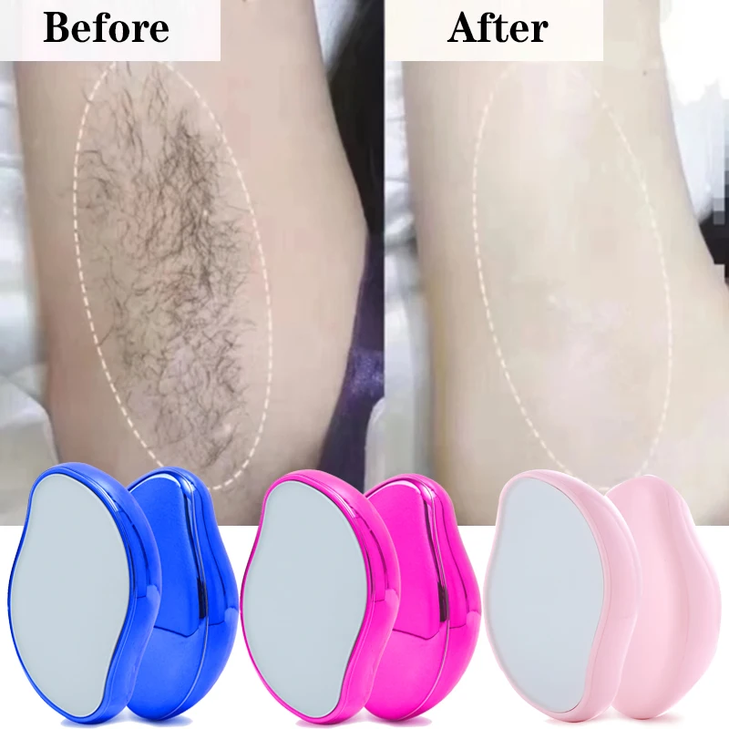 

Reusable Crystal Hair Eraser Physical Bleame Hair Removal Tool Painless Safe Epilator Body Hair Remover Glass Depilation Shaver