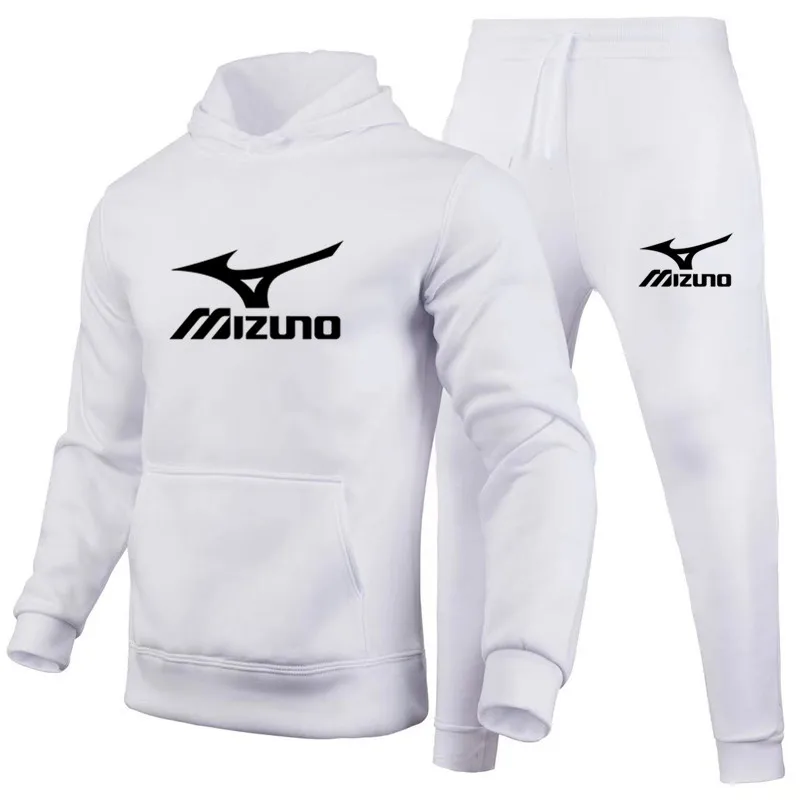 2022 new Mizuno printing high-quality suits solid color multiple colors men's and women's same style sweater + sweatpants