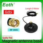 Антенна Wi-Fi Eoth, RP-SMA штекер-гнездо, с кабелем 3 м, магнитное основание для маршрутизатора, беспроводной сетевой карты