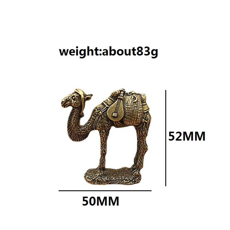 Ручной работы шелковый путь Чистая латунь ретро животное Статуэтка медный